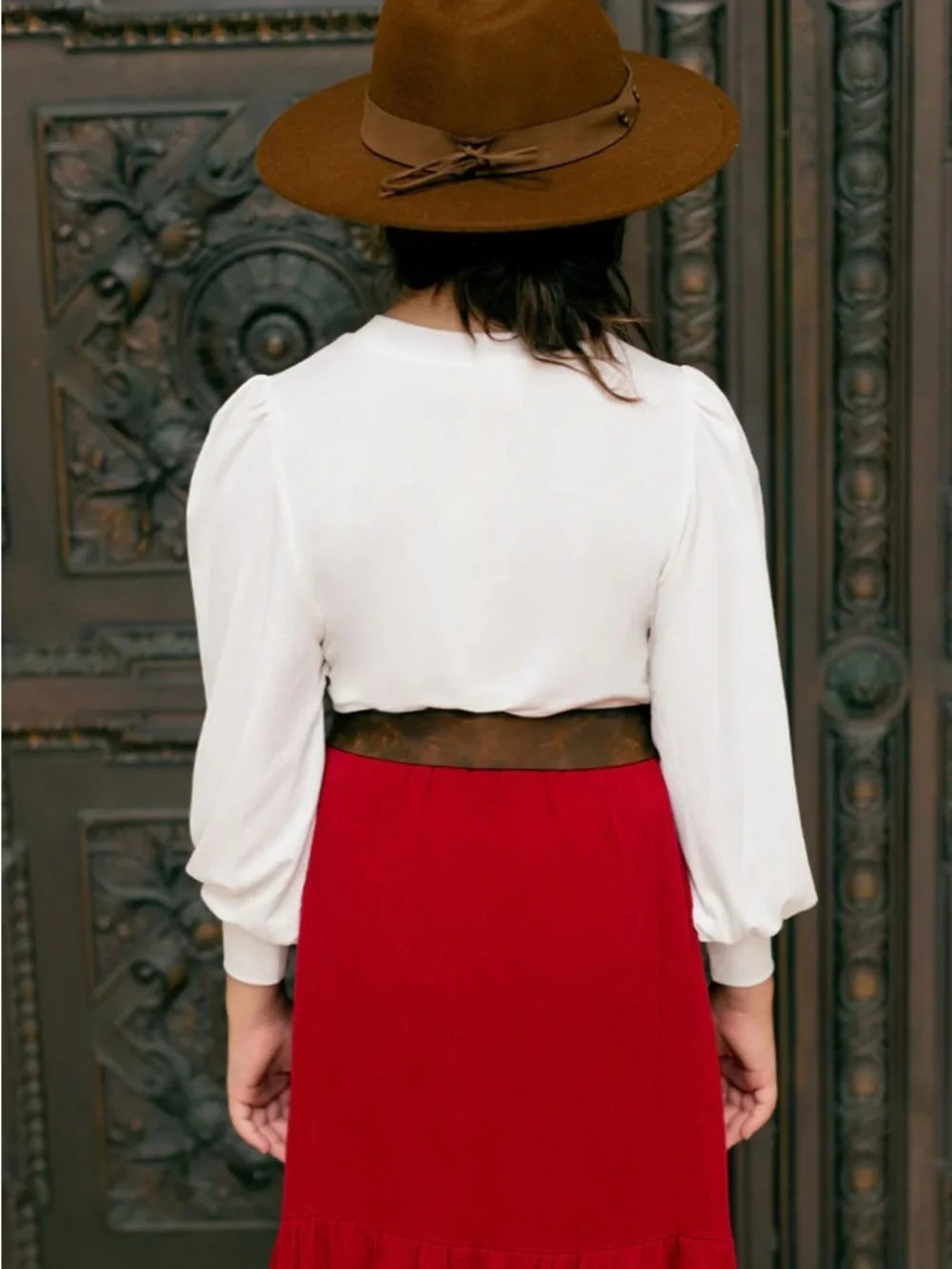 Joyfolie Red High-Low Ruffle Skirt 14